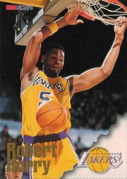 1996-97 Hoops Los Angeles Lakers Team Sheet SGA #NNO Robert Horry Front