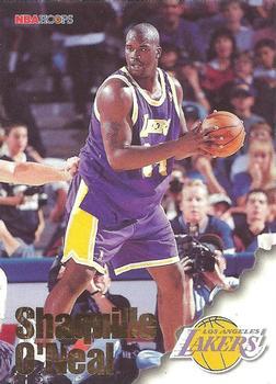 1996-97 Hoops Los Angeles Lakers Team Sheet SGA #NNO Shaquille O'Neal Front