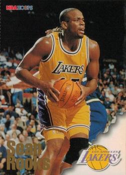 1996-97 Hoops Los Angeles Lakers Team Sheet SGA #NNO Sean Rooks Front
