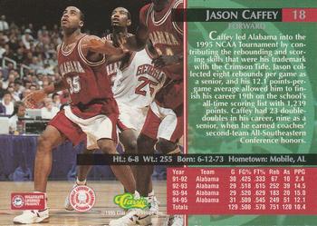 1995 Classic Rookies - Gold Foil #18 Jason Caffey Back