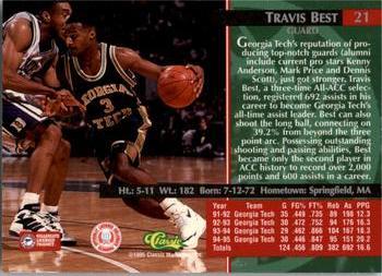 1995 Classic Rookies - Gold Foil #21 Travis Best Back