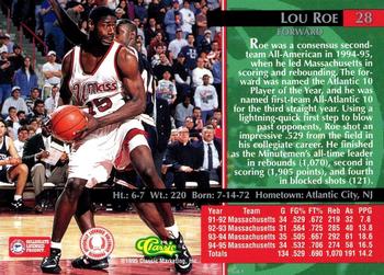 1995 Classic Rookies - Gold Foil #28 Lou Roe Back