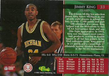 1995 Classic Rookies - Gold Foil #33 Jimmy King Back
