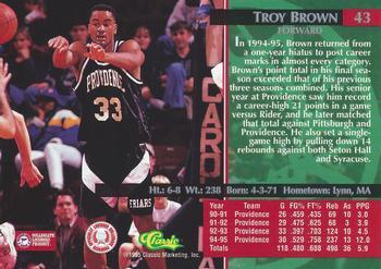 1995 Classic Rookies - Gold Foil #43 Troy Brown Back