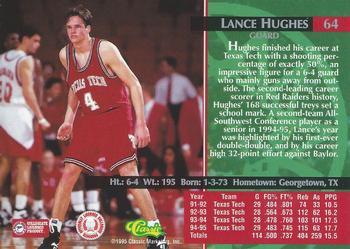 1995 Classic Rookies #64 Lance Hughes Back