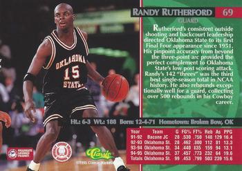 1995 Classic Rookies - Gold Foil #69 Randy Rutherford Back
