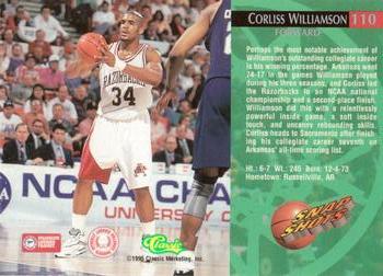 1995 Classic Rookies - Gold Foil #110 Corliss Williamson Back