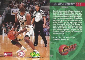 1995 Classic Rookies - Gold Foil #111 Shawn Respert Back