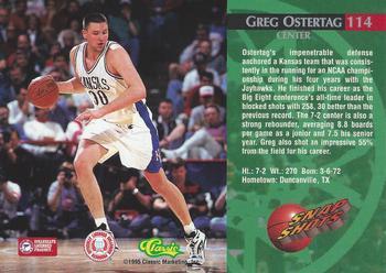 1995 Classic Rookies - Gold Foil #114 Greg Ostertag Back