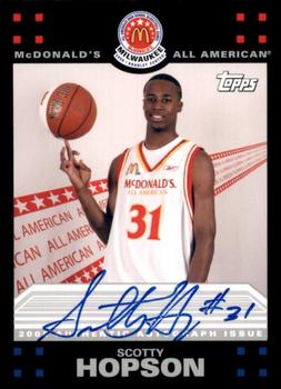2008 Topps McDonald's All-American Game - Game Day Autographs Aftermarket #SH Scotty Hopson Front