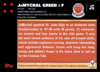 2008 Topps McDonald's All-American Game - Game Day Autographs Aftermarket #JG JaMychal Green Back