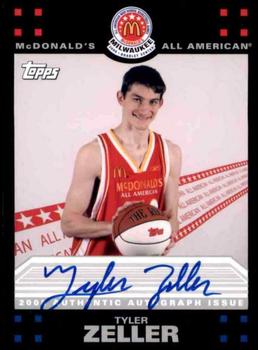 2008 Topps McDonald's All-American Game - Game Day Autographs Aftermarket #TZ Tyler Zeller Front
