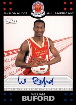 2008 Topps McDonald's All-American Game - Game Day Autographs Aftermarket #WB William Buford Front