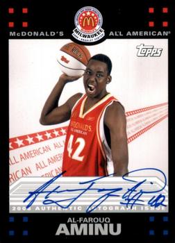 2008 Topps McDonald's All-American Game - Game Day Autographs Aftermarket #AFA Al-Farouq Aminu Front