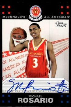 2008 Topps McDonald's All-American Game - Game Day Autographs Aftermarket #MR Michael Rosario Front