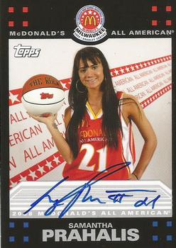 2008 Topps McDonald's All-American Game - Game Day Autographs Aftermarket #SP Samantha Prahalis Front
