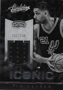 2016-17 Panini Absolute - Iconic Materials #28 Tim Duncan Front