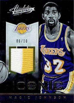 2016-17 Panini Absolute - Iconic Materials Prime #18 Magic Johnson Front