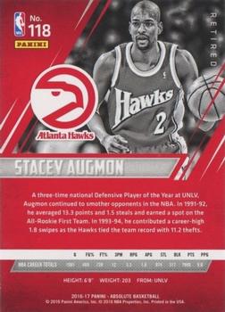 2016-17 Panini Absolute - Spectrum Black #118 Stacey Augmon Back