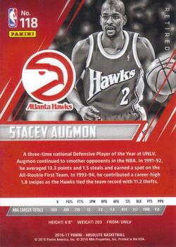 2016-17 Panini Absolute - Spectrum Gold #118 Stacey Augmon Back