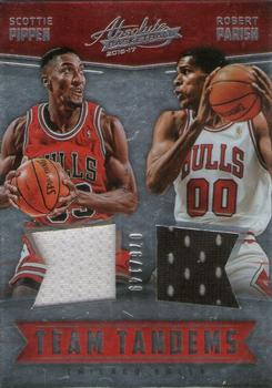 2016-17 Panini Absolute - Team Tandems #17 Robert Parish / Scottie Pippen Front