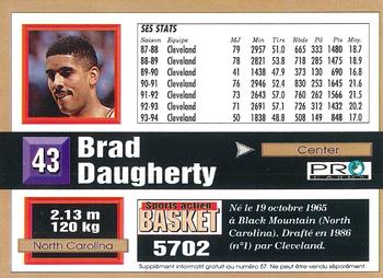 1993-94 Pro Cards French Sports Action Basket #5702 Brad Daugherty Back