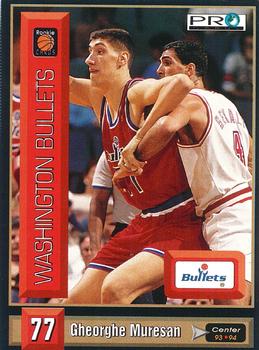 1993-94 Pro Cards French Sports Action Basket #5814 Gheorghe Muresan Front