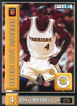 1993-94 Pro Cards French Sports Action Basket #5607 Chris Webber Front