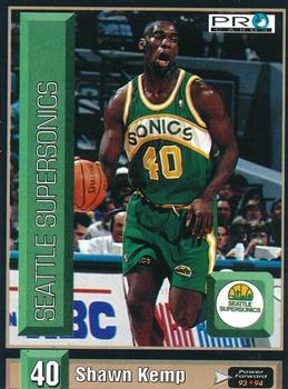 1993-94 Pro Cards French Sports Action Basket #5715 Shawn Kemp Front