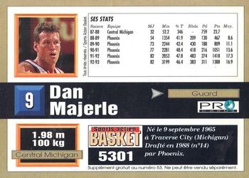 1993-94 Pro Cards French Sports Action Basket #5301 Dan Majerle Back