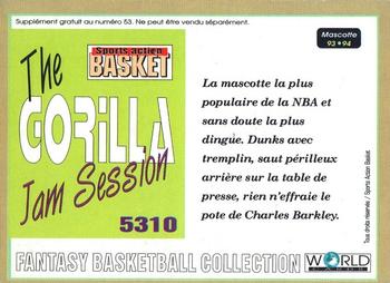 1993-94 Pro Cards French Sports Action Basket #5310 Gorilla Back