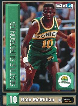 1993-94 Pro Cards French Sports Action Basket #5307 Nate McMillan Front