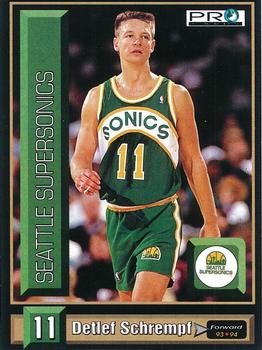 1993-94 Pro Cards French Sports Action Basket #5406 Detlef Schrempf Front