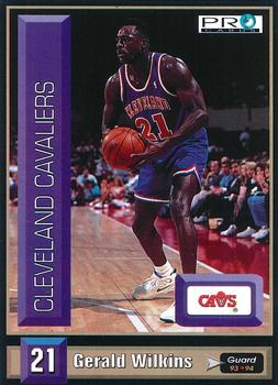1993-94 Pro Cards French Sports Action Basket #5617 Gerald Wilkins Front