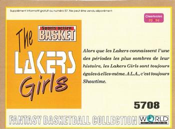 1993-94 Pro Cards French Sports Action Basket #5708 Laker Girls Back