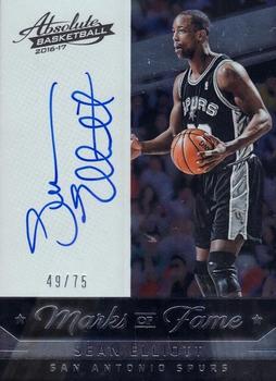 2016-17 Panini Absolute - Marks of Fame #6 Sean Elliott Front