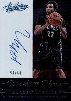 2016-17 Panini Absolute - Marks of Fame #14 Andrew Wiggins Front