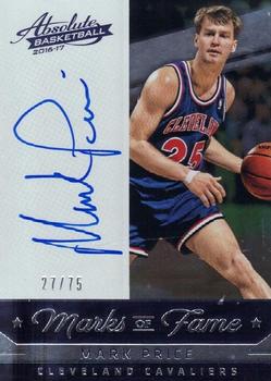 2016-17 Panini Absolute - Marks of Fame #25 Mark Price Front