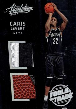 2016-17 Panini Absolute - Tools of the Trade Rookie Materials Dual Relic Patch #32 Caris LeVert Front