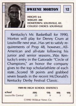 1990 Kentucky AAU Soviets - Perforated #12 Dwayne Morton Back
