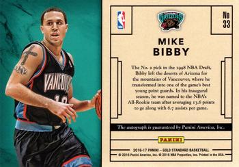 2016-17 Panini Gold Standard - Mother Lode #33 Mike Bibby Back