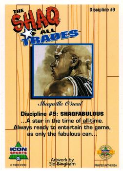 1993 Icon Sports Profiles Shaq of all Trades #9 Shaquille O'Neal Back