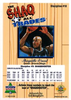 1993 Icon Sports Profiles Shaq of all Trades #10 Shaquille O'Neal Back