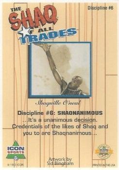 1993 Icon Sports Profiles Shaq of all Trades - Silver #6 Shaquille O'Neal Back