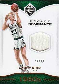 2016-17 Panini Limited - Decade Dominance Materials #15 Larry Bird Front