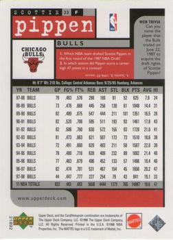 1998-99 Upper Deck Mattel NBA Super Stars Cards #NNO Scottie Pippen Back