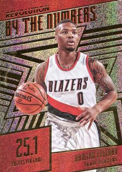 2016-17 Panini Revolution - By the Numbers #6 Damian Lillard Front