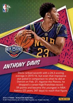 2016-17 Panini Revolution - By the Numbers #7 Anthony Davis Back