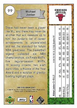 2009-10 Upper Deck Michael Jordan Legacy Collection Hall of Fame Edition #99 Michael Jordan Back