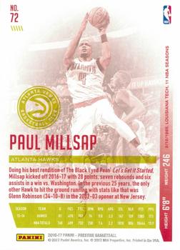 2016-17 Panini Prestige #72 Paul Millsap Back